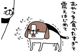 食いしん坊の愛犬・梅吉。「おやつを食べたすぎて」震え始めたその後に、まさかの…!!【パンダと犬 ＃５】