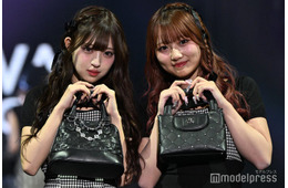辻ちゃん長女・希空（のあ）＆MINAMI、ペアランウェイでお揃いポーズ ドーリーなリンクコーデ披露【オキコレ2025】