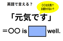 英語で「元気です」はなんて言う？