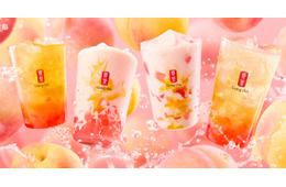 ゴンチャ夏限定の桃ティー「ドリーミー ピーチ」スパークリングなど4つのバリエーションで登場