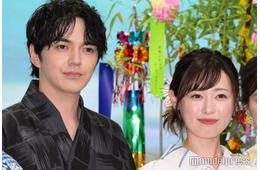 福原遥、爽やか浴衣姿で登場 林遣都が座長ぶり絶賛「士気の高さが溢れ出ている」【明日はもっと、いい日になる】