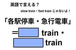 英語で「各駅停車・急行電車」はなんて言う？
