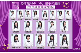 乃木坂46田村真佑「好きな声選抜2025」センターに決定 18人の選抜メンバー発表【乃木坂46の「の」】