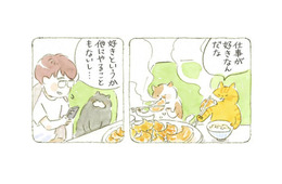 ニンニク餃子は明日も休日出勤だからNG…。仕事づくめの男性へ、猫からのアドバイスは？【深夜３時のくろねこ喫茶  #７】