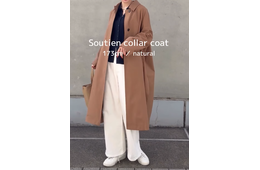春コート、何色を選ぶ？高身長を活かしたキャメルのステンカラーコートの着こなし術【40代の毎日コーデ】