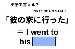 英語で「彼の家に行った」は何て言う？