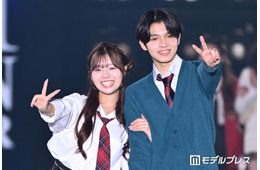 「今日好き」しゅんゆまカップル、腕組みランウェイ「今日も優真ちゃんが可愛すぎました」ラブラブ全開でぺこぱらツッコミ【関コレ2026S/S】