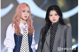 ME:I・SUZU（山本すず）＆RINON（村上璃杏）、ドットのリンクコーデで登場 笑顔封印ランウェイに反響「ギャップに悶絶」「表情に釘付け」【ガルアワ2026SS】
