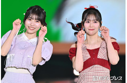 超ときめき宣伝部・坂井仁香＆僕が見たかった青空・金澤亜美、猫ポーズで沸かす 頬シールで可愛さ全開【ガルアワ2026SS】