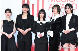 櫻坂46、森田ひかる・山崎天ら5人でレカペ登場 個性活かしたモノトーンの装い【MAJ2026】