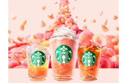 【スタバ新作】「ピーチ ＆ ピーチミルク フラペチーノ」など3種登場 果肉入りで芳醇に香る贅沢な味わい