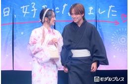 【今日好き夏まつり】ゆかりおカップル、“ほっぺむぎゅ”ポーズに歓声 ノンスタ井上からツッコミ「何をイチャイチャしてんねん」