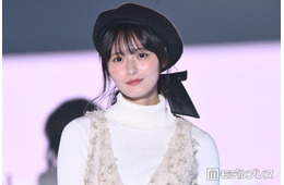 乃木坂46遠藤さくら、黒ベレー帽×大きなリボンがアクセント「お人形さんみたい」「似合いすぎ」【TGC2026A/W】