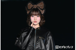 CUTIE STREET梅田みゆ、レオパード柄大ぶりリボン×唇噛み猫ポーズがキュート【TGC北九州2026】
