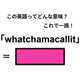 この英語ってどんな意味？「whatchamacallit」