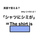 英語で「シャツにシミが」は何て言う？