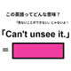 この英語ってどんな意味？「Can’t unsee it.」