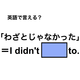 英語で「わざとじゃなかった」は何て言う？