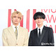 King ＆ Prince、メンカラ思わせる対照的なスーツ姿 レカペで歓声にも応える【MAJ2026】