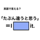 英語で「たぶん違うと思う」は何て言う？