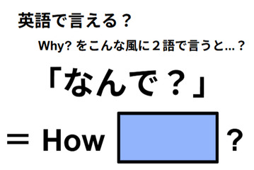 英語で「なんで？」はなんて言う？ 画像