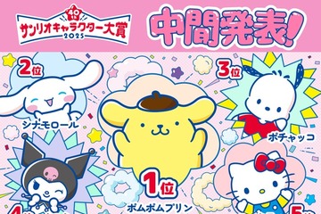 「2025年サンリオキャラクター大賞」中間順位発表 ポムポムプリンが首位キープ【TOP20一覧】 画像
