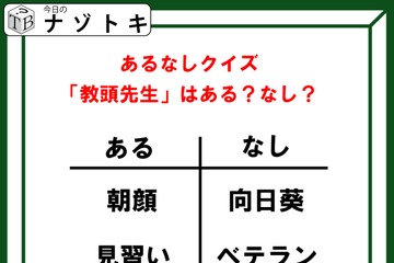 あるなしクイズです！「ある」「なし」それぞれの法則を見抜いてね！【難易度LV３.・中辛】 画像