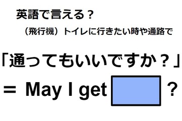 英語で「通ってもいいですか？」はなんて言う？ 画像