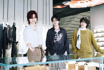 INI高塚大夢＆藤牧京介＆松田迅、エンポリオ アルマーニの春夏メンズコレクションを華麗に着こなし 画像