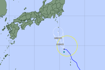 【台風2号】熱帯低気圧に変化、八丈島周辺は24日夜から大雨に警戒 画像