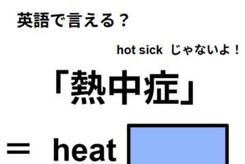 英語で「熱中症」はなんて言う？ 画像