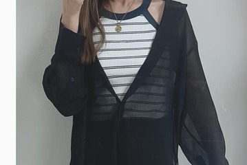 真似したい！涼感と品格を備えた全身【ユニクロ】のレイヤードコーデ【40代の毎日コーデ】 画像