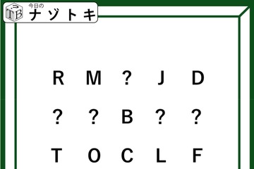 クイズです！「この図にはどんな生き物が潜んでいる？」ハテナに入るアルファベットの法則を考えよう【難易度LV２.・甘口】 画像