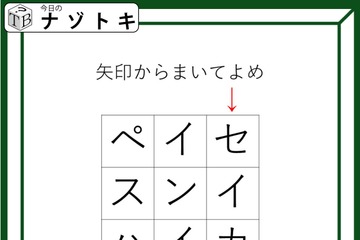 クイズです！「矢印からまいてよめ」どんな言葉が隠れているでしょうか？【難易度LV２.・甘口】 画像