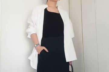 この秋、下半身細見えを狙うなら【GU】のナロースカート。きちんと感もあって名品になる予感【40代の毎日コーデ】 画像