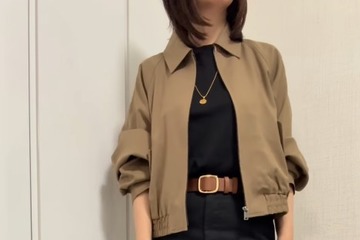 今、頼れる【GU】軽めジャケット。ロングスカートを合わせて大人カジュアルに【40代の毎日コーデ】 画像