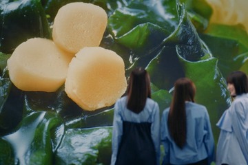 乃木坂46遠藤さくら・賀喜遥香・井上和、3人でやってみたいことは？ブルーの衣装まとい新CM登場 画像