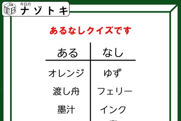 あるなしクイズです！「オレンジにあってゆずにない。鷲にあって鷹にない」この法則性が分かりますか？【難易度LV３.・中辛】 画像