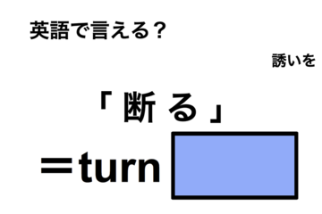 英語で「断る」は何て言う？ 画像