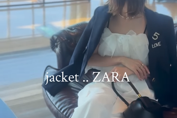 全身ホワイト×【ZARA】ジャケット。休日に映える大人の上品スタイル【40代の毎日コーデ】 画像