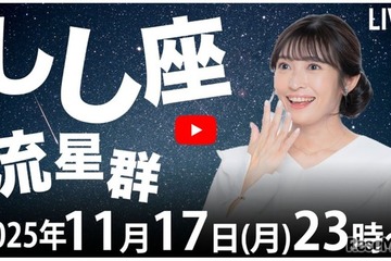 しし座流星群の活動ピーク、11/17深夜以降…ライブ配信も 画像