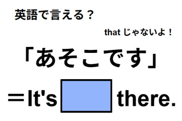 英語で「あそこです」は何て言う？ 画像