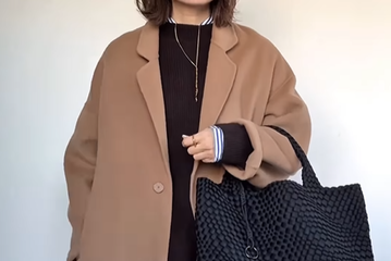 GUのニットで作るブラウンワントーン。大人の奥行きレイヤード術とは【40代の毎日コーデ】 画像