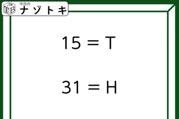 クイズです！「１５＝T、３１＝H、６４＝？」アルファベットと数字が意味するのは？【難易度LV３.・中辛】 画像