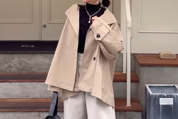 そろそろ春コートが気になる！淡いトーンでスタイルUPも狙えるミドルコートコーデ【40代の毎日コーデ】 画像