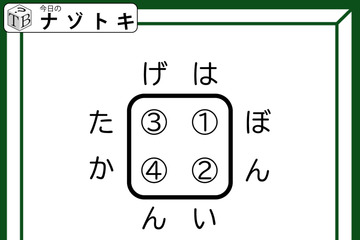 クイズです！「た〇〇ぼ、は〇〇い、どんな言葉が考えられる？」４つの単語から答えを導きましょう【難易度LV３.・中辛】 画像