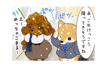 麗しのプードル先輩と一緒に外回り！だけど、雨が降ったあとの彼女は、まるで別人で…？【がんばれ！しばりーまん #７】 画像