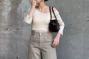 春に挑戦したいニュアンスカラーコーデ。主役トップスを際立たせるならデニムはベージュ系をセレクトして【40代の毎日コーデ】 画像