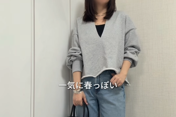 春夏デニムは決めた？足首が出る【GU】ストレートジーンズは、デイリーコーデに活躍しそう！【40代の毎日コーデ】 画像