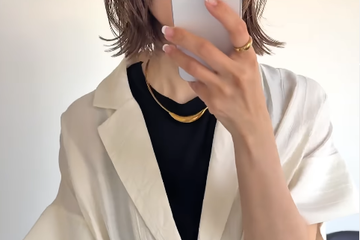 【アイボリーのセットアップ】がかっこいい！ハンサムでこなれ感たっぷりなジャケットスタイル【40代の毎日コーデ】 画像